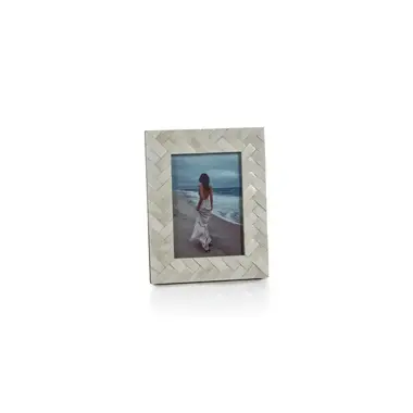 Zodax Bone Braided Photo Frame - White - 5x7   IN-7727