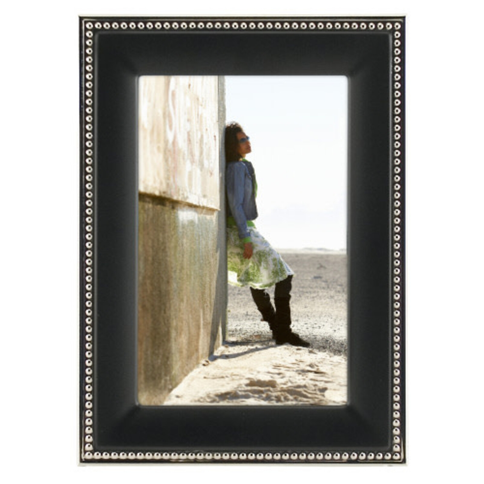 Malden International Beaded Metal Black 4X6 Frame     5293-46 loading=