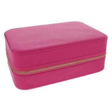 Jane Marie Hot Pink Jewelry Saffiano Leather   JM8792-BOX