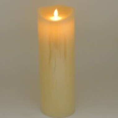 Green Pasture 4" X 12"  LED Flickering  candle Cream, 6 hours timer LE06W