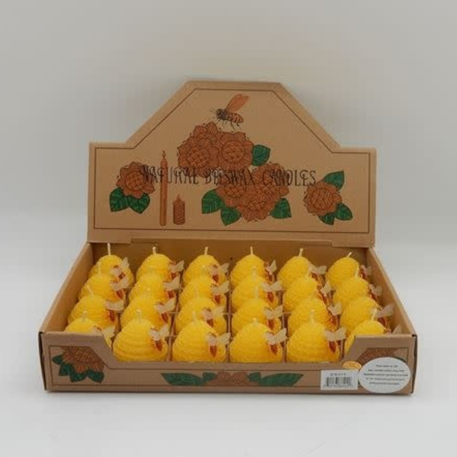 Green Pasture Small Yellow Beehive Candles  BW01Y loading=