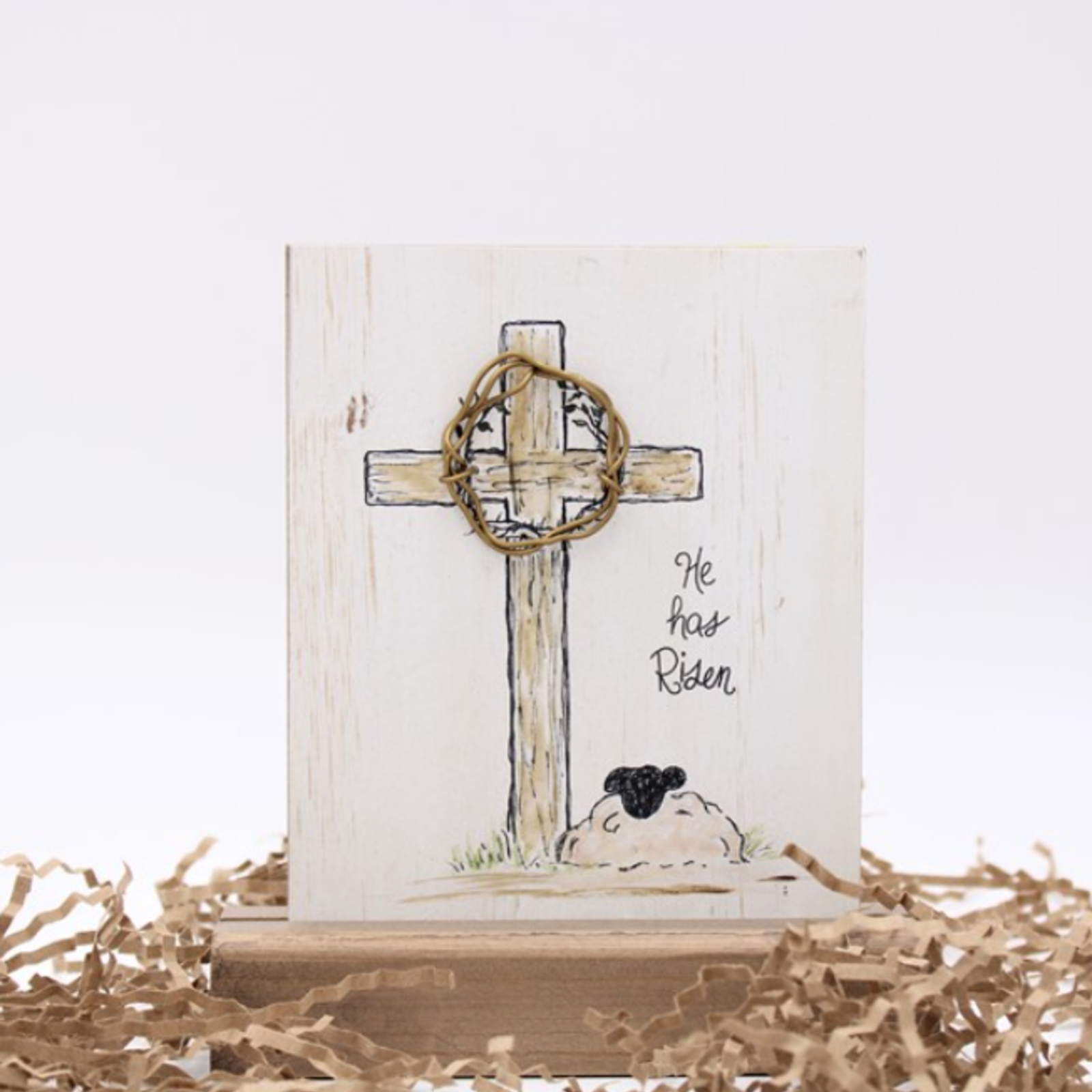 Trade Cie 6x6.75x1.5" He Has Risen Table Sign ©Tawnya Norton   TN2034 loading=