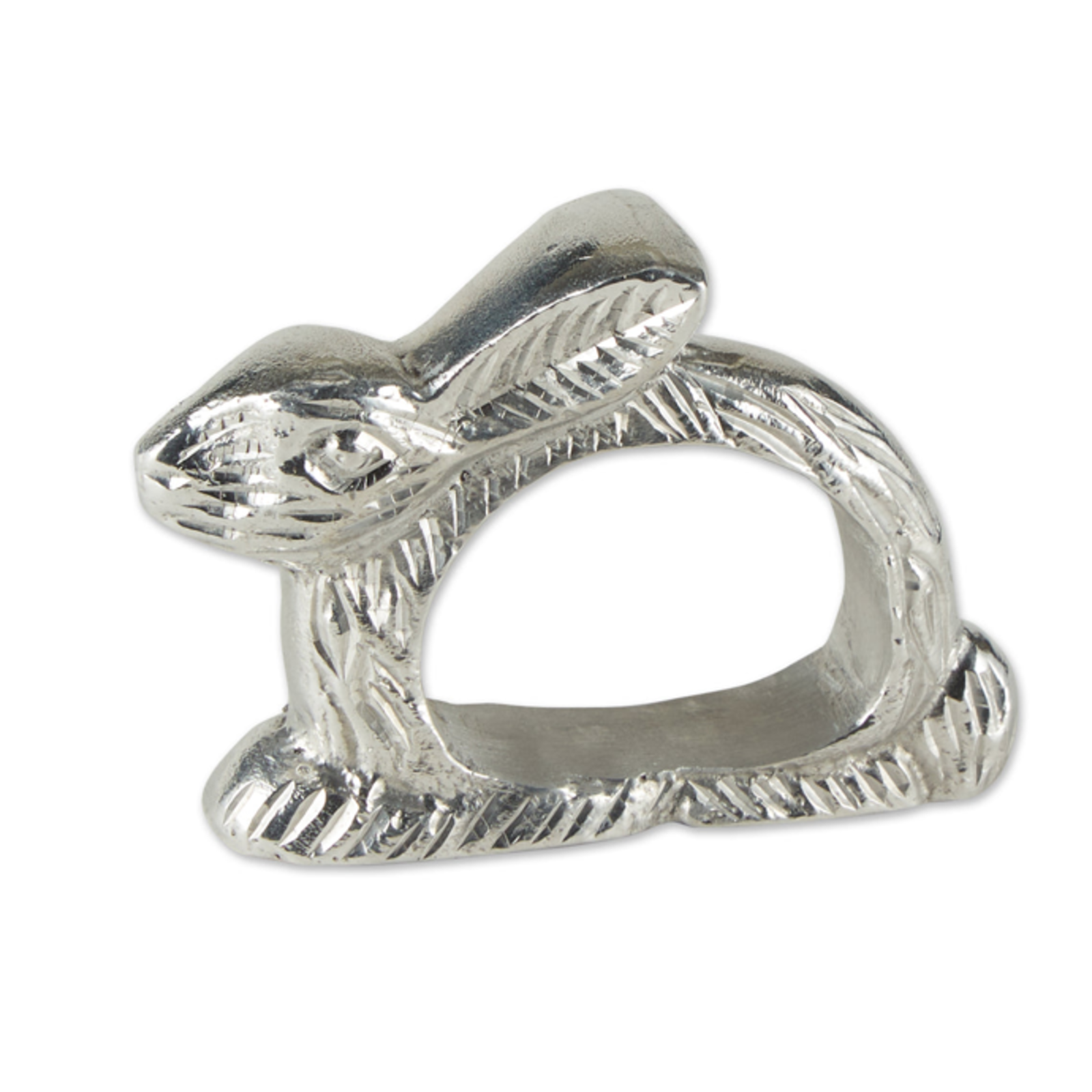 Design Imports DII Silver Rabbit Napkin Ring   754462 loading=