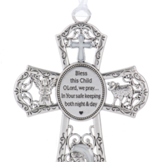 Ganz Crib Cross Ornament - White   ER74441