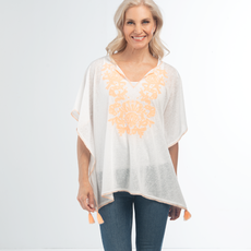Simply Noelle Embroidery Poncho Top  STOP225