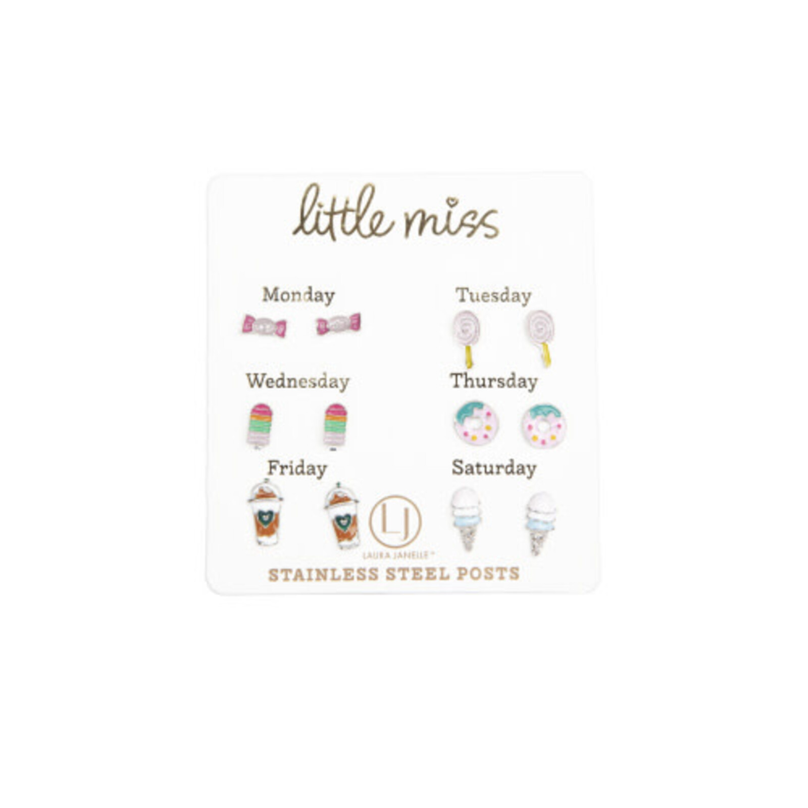 Little Miss Little Miss Enamel Earrings  2463 loading=