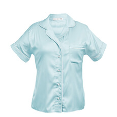 Amanda Blu Sea Glass Satin Notched Collar Top