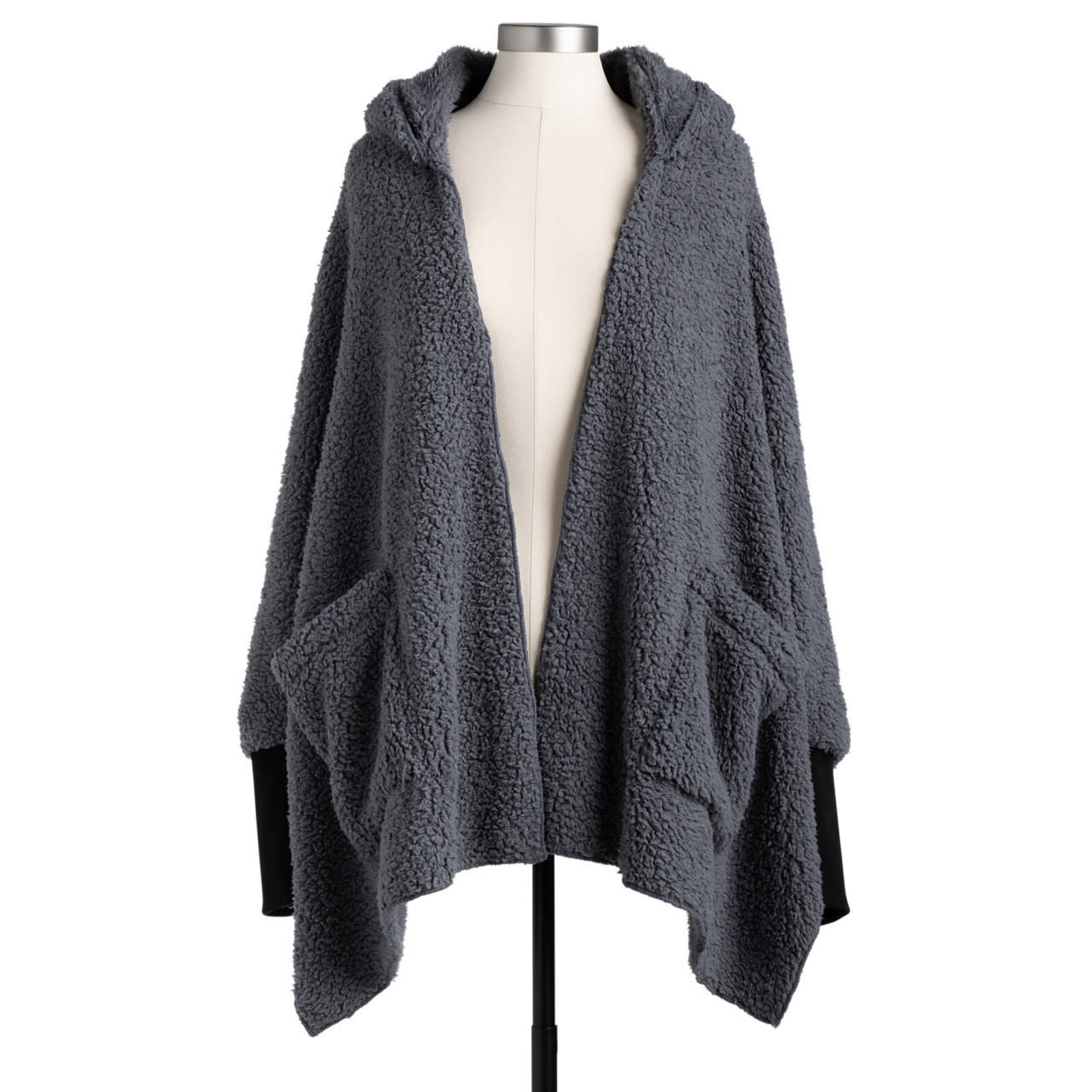 Demdaco Sherpa Hooded Wrap with Cuffs loading=