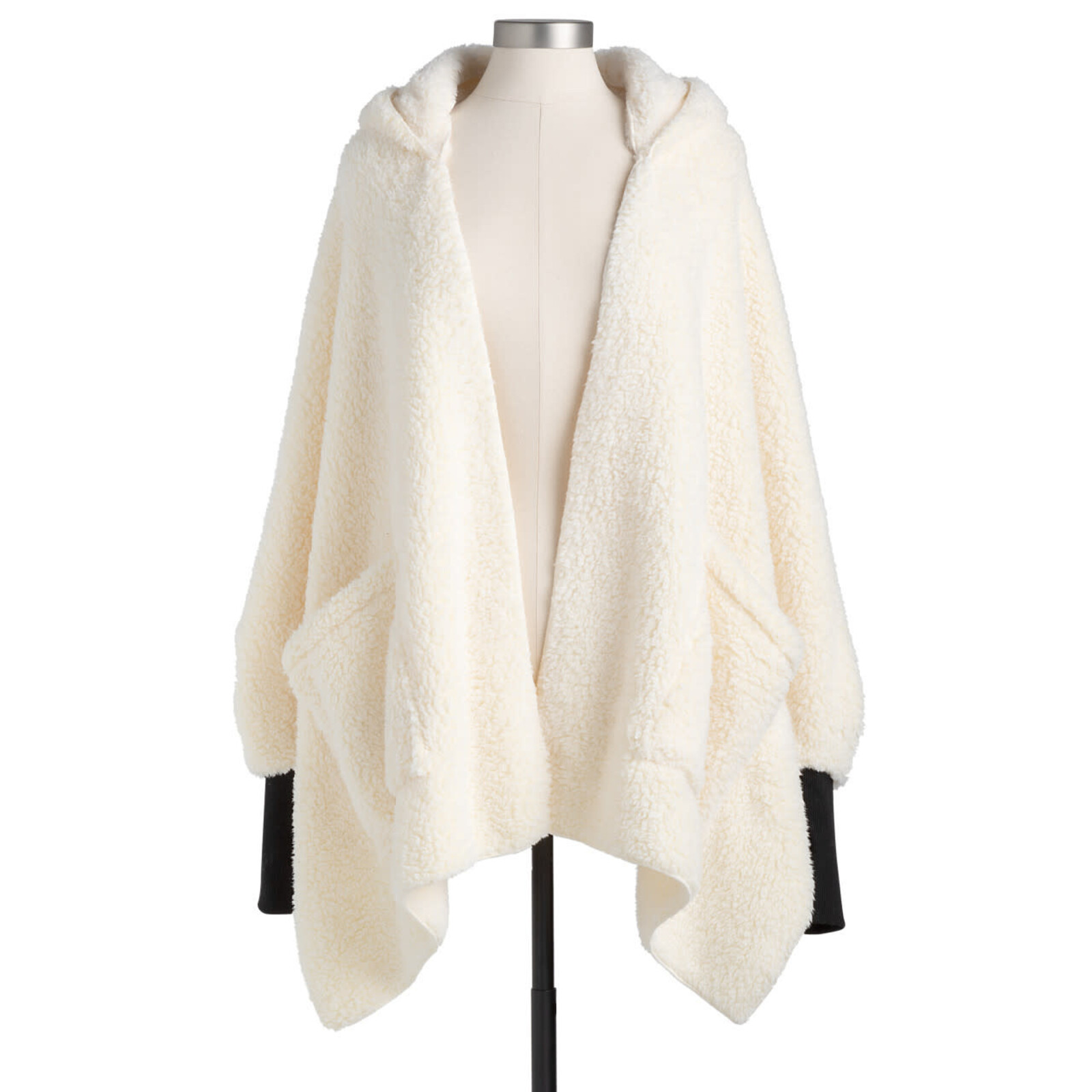 Demdaco Sherpa Hooded Wrap with Cuffs loading=