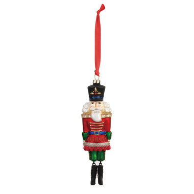 Demdaco Nutcracker Blown Glass Ornament  2020190277