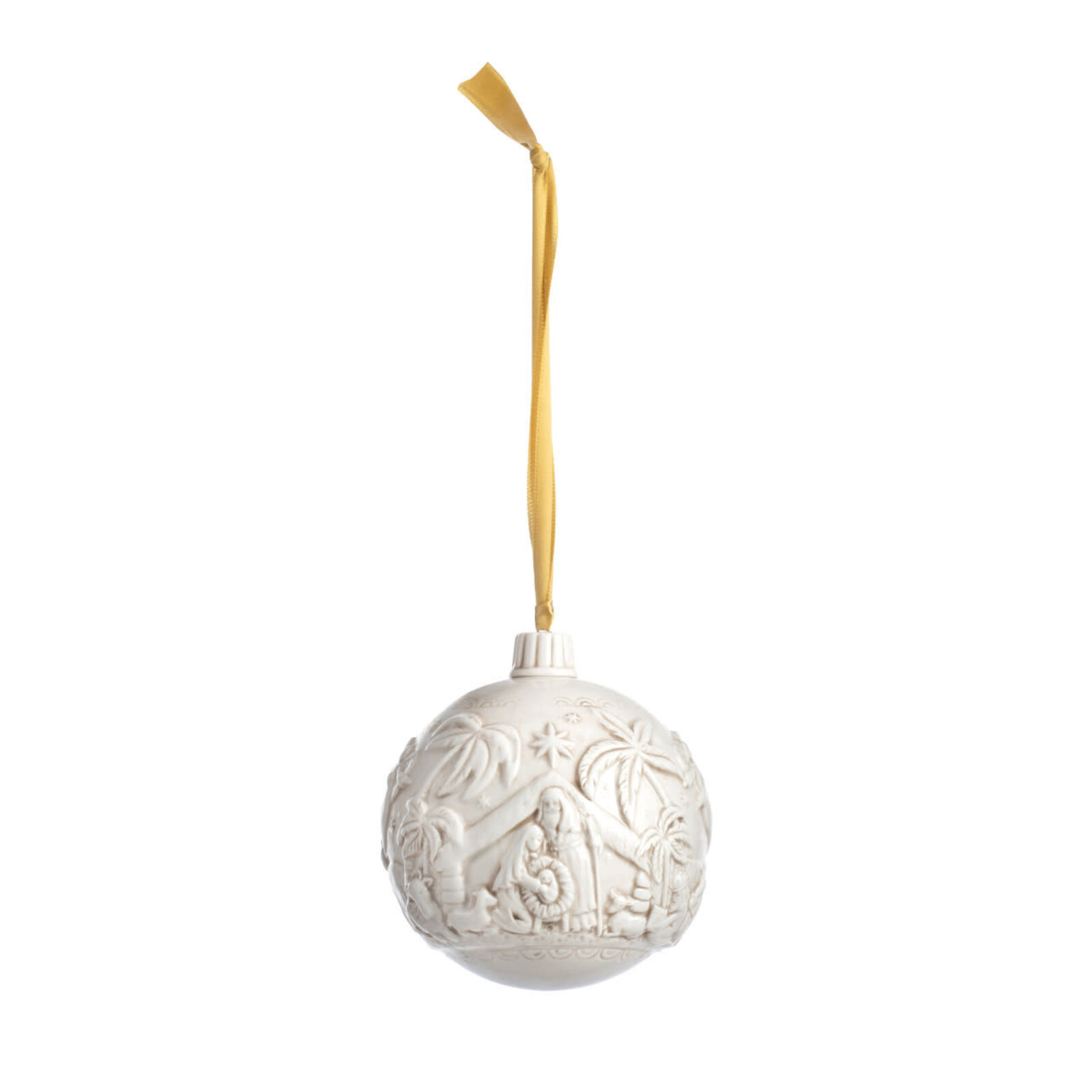 Demdaco Ceramic Christmas Journey Nativity Ball Ornament  2020220511 loading=
