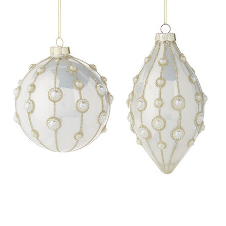 RAZ Imports Inc. 4" Pearl Embellished Ornament (1) 4222818