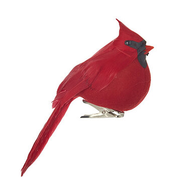 RAZ Imports Inc. 5.75" CLIP-ON CARDINAL ORNAMENT   4253361