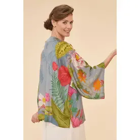 Powder Tropical Flora & Fauna Kimono Jacket Lavender  PKJ43