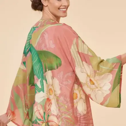 Powder Delicate Tropical Kimono Jacket in Candy  PKJ40