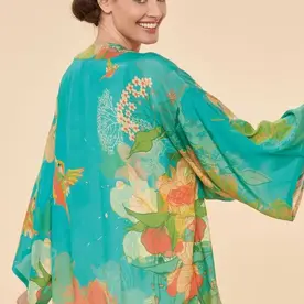 Powder Hummingbird Kimono Jacket in Denim   PKJ46