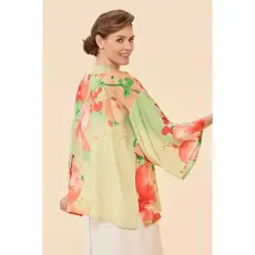 Powder Watercolour Orchids Kimono Jacket   PKJ50