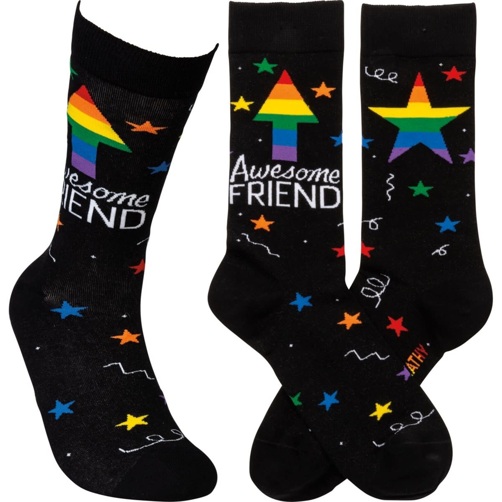 Primitives by Kathy Awesome Friend Stars Socks    105941 loading=