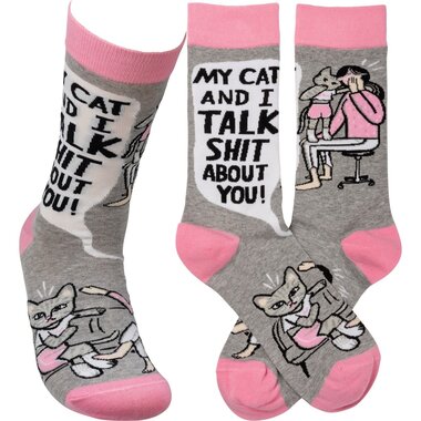 Primitives by Kathy My Cat And I Talk About You Socks    107192