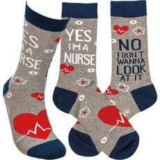 Primitives by Kathy YES I AM A NURSE SOCKS    107875