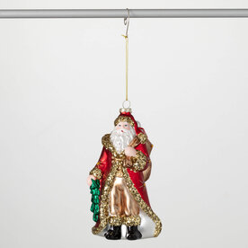 Sullivans FANCY GLASS SANTA ORNAMENT    OR10849