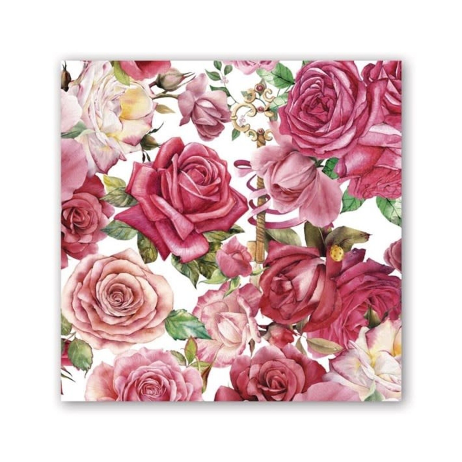 Michel Design Works Royal Rose Cocktail Napkin     814357 loading=
