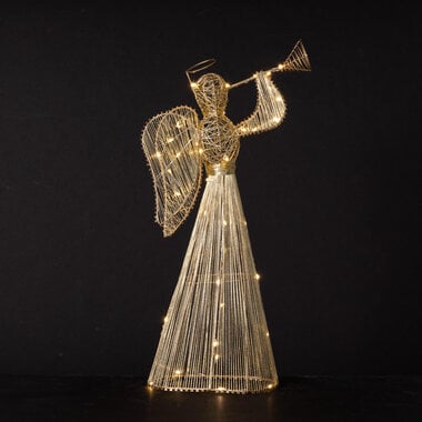 Sullivans LARGE LIGHTED GOLD ANGEL 21"      MET2402