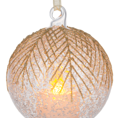 Ganz LED Glitter Glass Ornament    ARX1501
