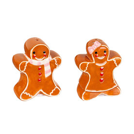 Evergreen Enterprises Ceramic Salt and Pepper Set, Gingerbread     3SPC096