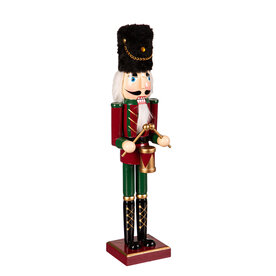 Evergreen Enterprises 15" Wood Nutcracker with Drum, Jinglebell Square    8TAW821