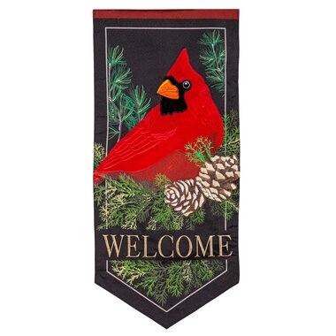 Evergreen Enterprises Garden Flag--  28" Cardinal and Evergreen   PHB010