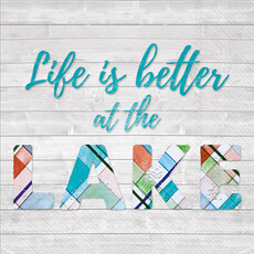 Boston International Cocktail Napkin-Better At The Lake   C1043000