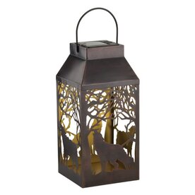 Regal Art & Gift Shadow Square Solar Lantern - Wolf    13729