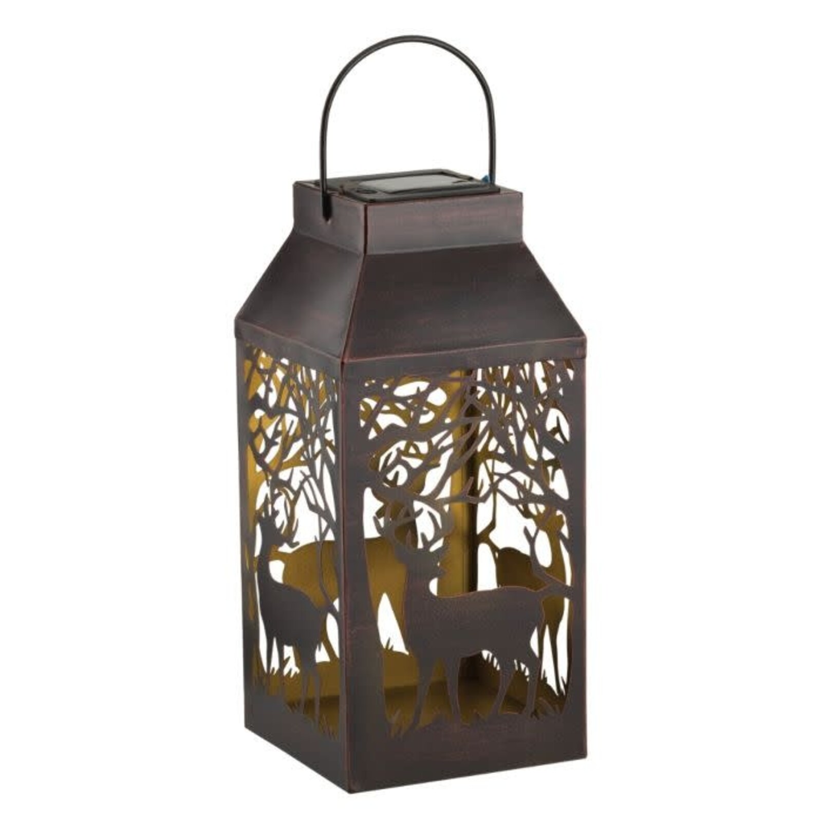 Regal Art & Gift Shadow Square Solar Lantern - Deer 13727 loading=