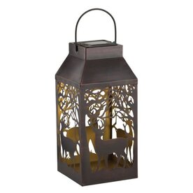 Regal Art & Gift Shadow Square Solar Lantern - Deer 13727