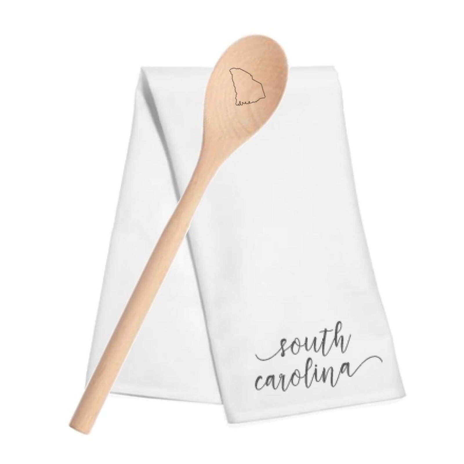 Mary Square Tea Towel/Spoon Set SC  40358 loading=