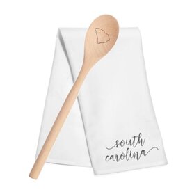 Mary Square Tea Towel/Spoon Set SC  40358