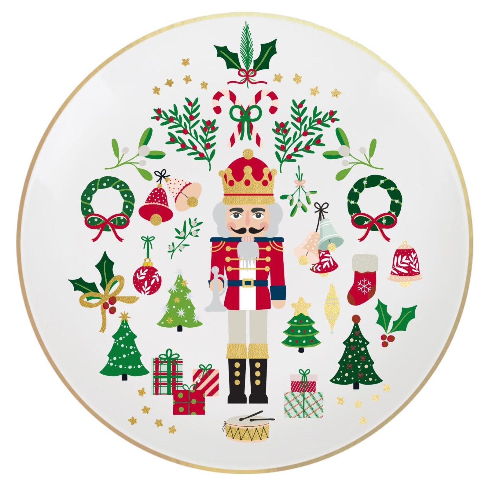 Mary Square Nutcracker Trumpet Salad Plate   46236 loading=