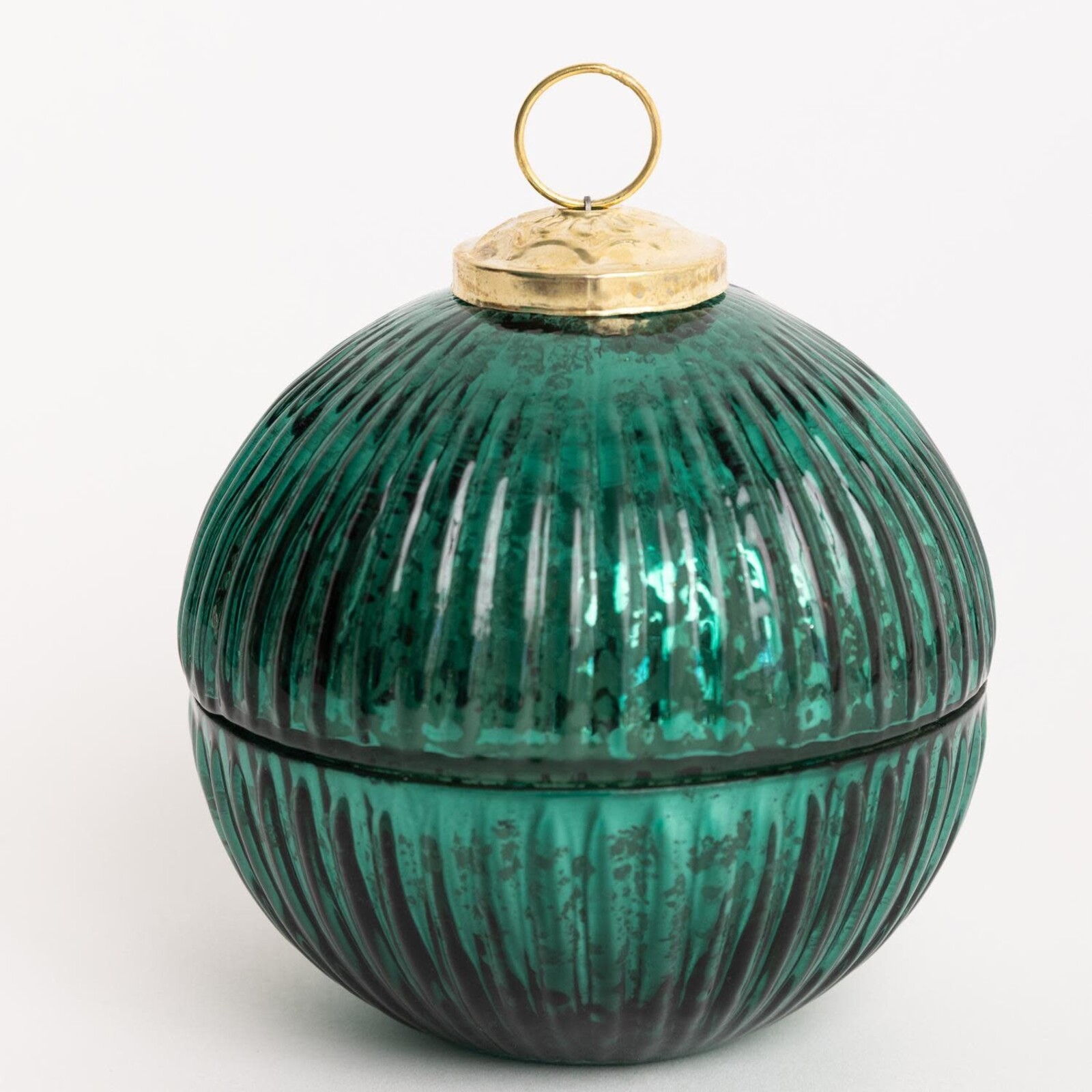 Mary Square Ornament Candle 4" Green   47893 loading=