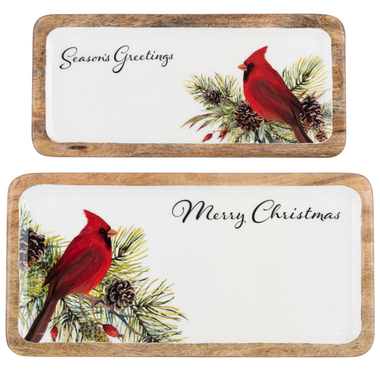 Ganz Rectangle Cardinal Serving Tray LARGE  CX186714L