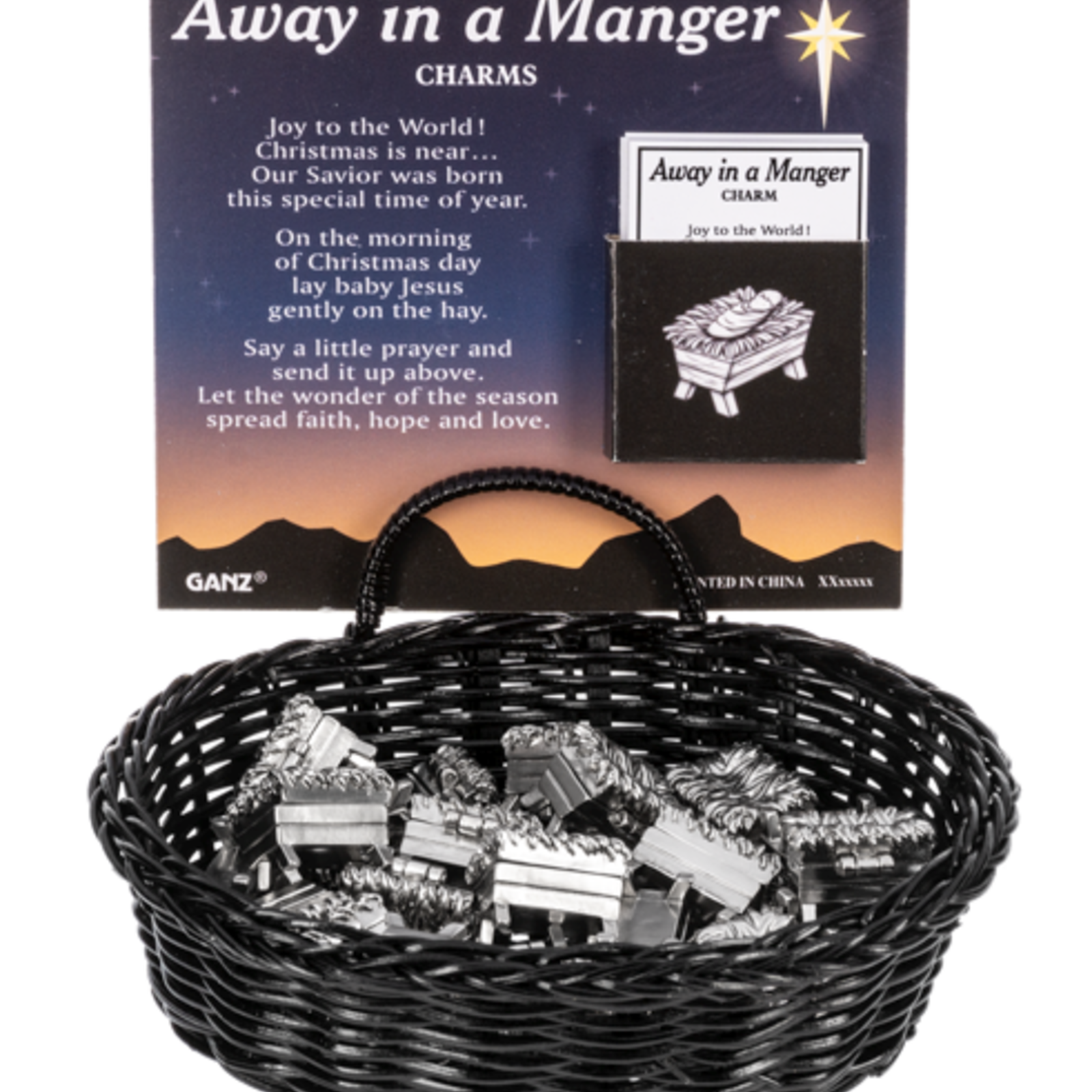 Ganz Away in a Manger Charm  (1) EX24118 loading=