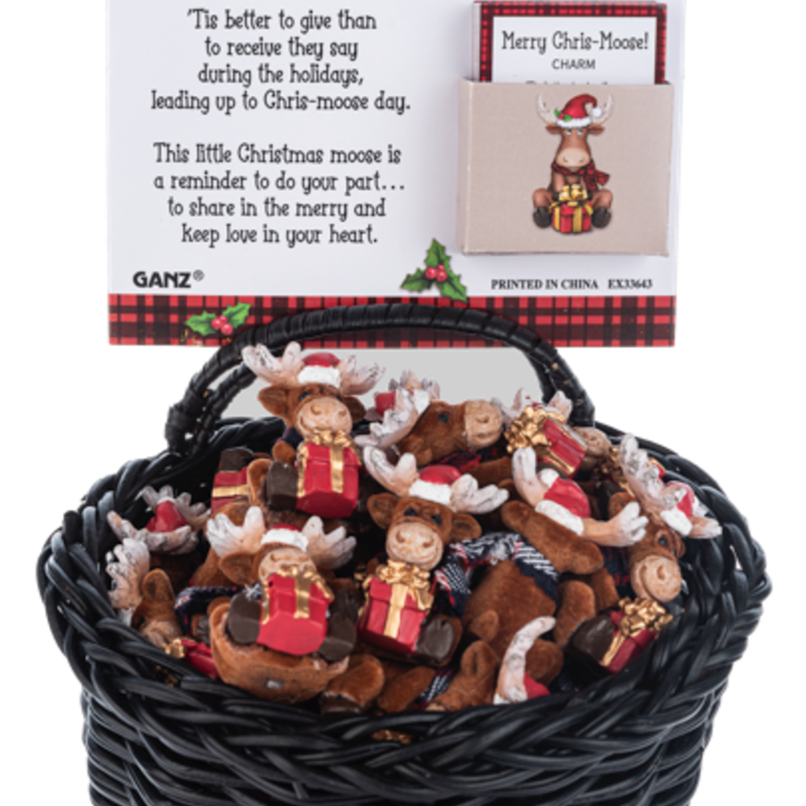 Ganz Merry Chris-Moose Charm   EX33643 loading=