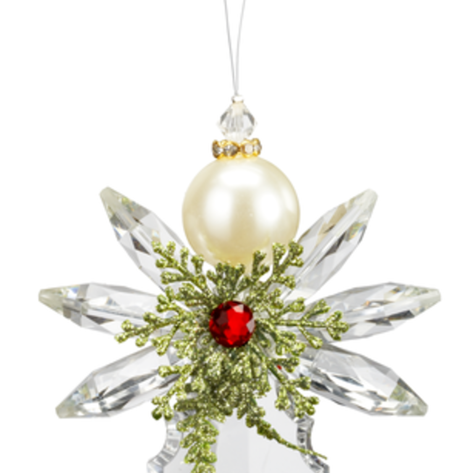 Kissing Krystals Pearl Angel    4 1/2 "    KK376 loading=