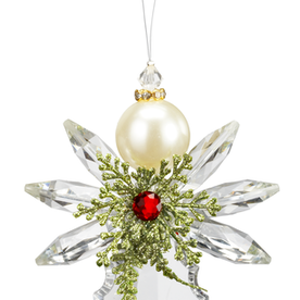 Kissing Krystals Pearl Angel    4 1/2 "    KK376