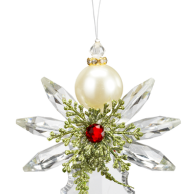 Kissing Krystals Pearl Angel    4 1/2 "    KK376
