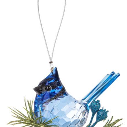 Kissing Krystals Krystal Blue Jay Ornament   KK632