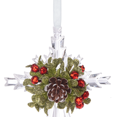 Kissing Krystals Mistletoe Krystal Cross    KK674