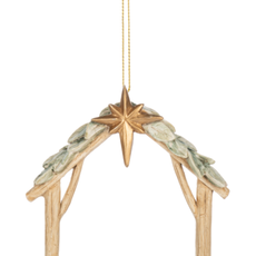 Ganz Watercolor Baby Jesus in Manger Nativity Ornament   MX192114