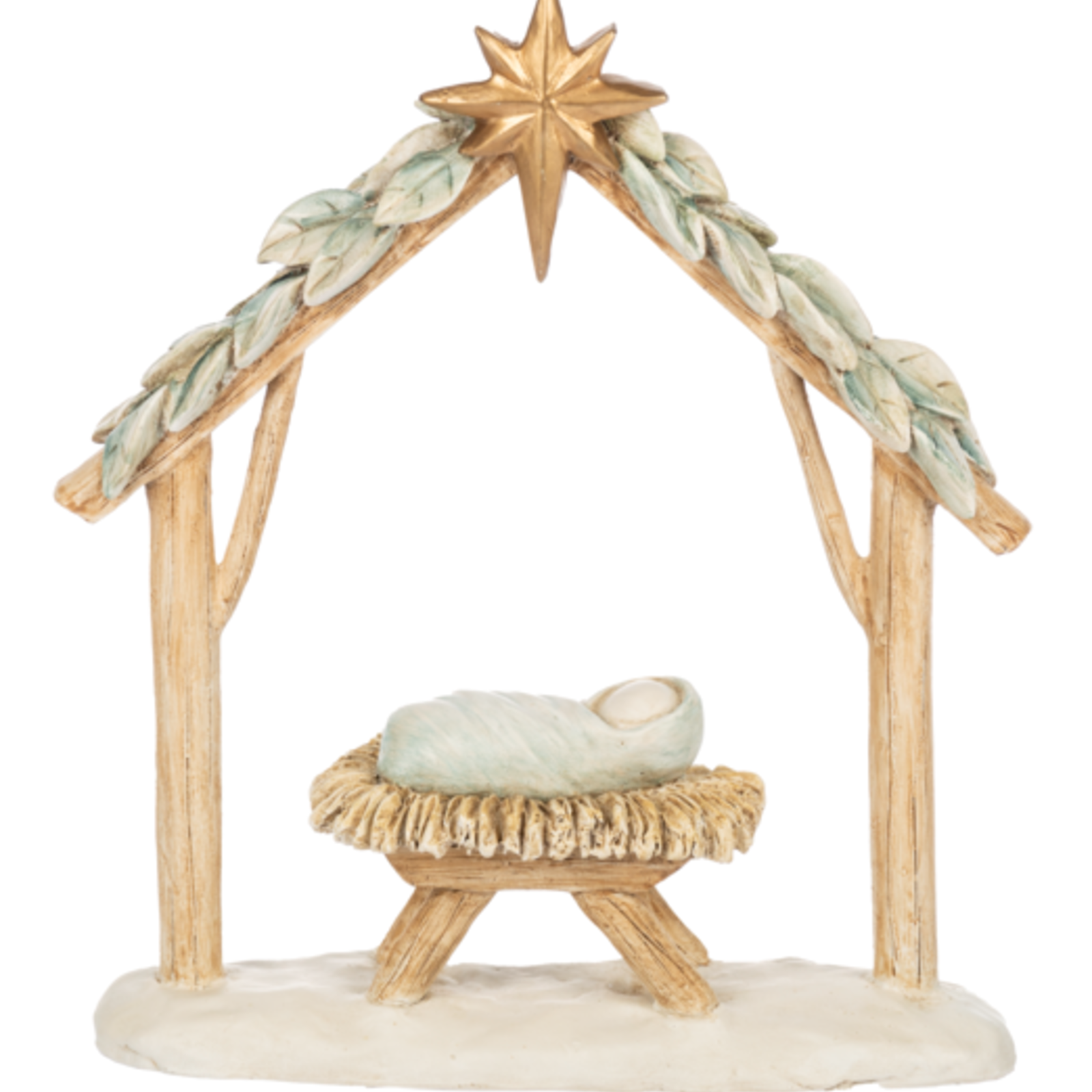 Ganz Watercolor Baby Jesus in Manger Figurine  MX192118 loading=