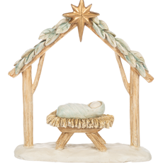 Ganz Watercolor Baby Jesus in Manger Figurine  MX192118